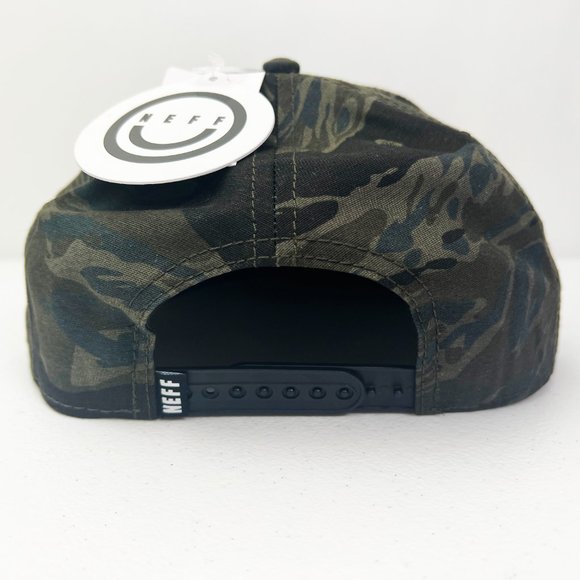 Neff Men's Tilted Patch SB Snapback Hat - GREEN CAMO One Size NWT - Picture 3 of 8